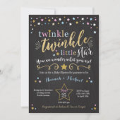 Twinkle Twinkle Little Star Baby shower Invite Kaart (Voorkant)