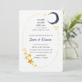 Twinkle Twinkle Little Star Baby shower Invite Kaart (Staand voorkant)