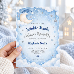 Twinkle Twinkle Little Star Baby Shower Jongen Kaart