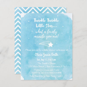 Twinkle Twinkle Little Star Baby shower Kaart
