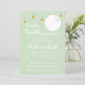 Twinkle, Twinkle, Little Star. Baby Shower Kaart (Staand voorkant)