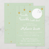 Twinkle, Twinkle, Little Star. Baby Shower Kaart (Voorkant / Achterkant)