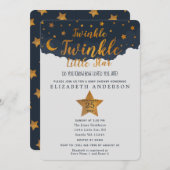 Twinkle Twinkle Little Star Baby shower Kaart (Voorkant / Achterkant)