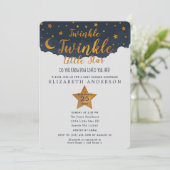 Twinkle Twinkle Little Star Baby shower Kaart (Staand voorkant)