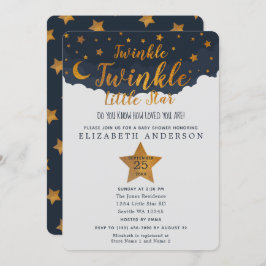 Twinkle Twinkle Little Star Baby shower Kaart