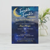 Twinkle Twinkle Little Star Baby shower Kaart (Staand voorkant)