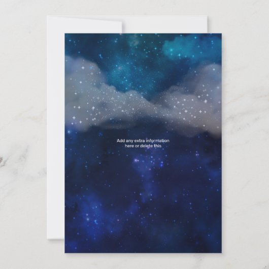 Twinkle Twinkle Little Star Baby shower Kaart (Achterkant)