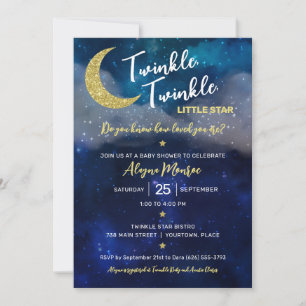 Twinkle Twinkle Little Star Baby shower Kaart