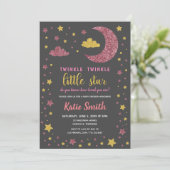 Twinkle Twinkle Little Star Baby shower Kaart (Staand voorkant)