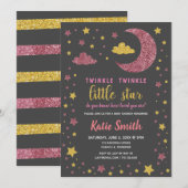 Twinkle Twinkle Little Star Baby shower Kaart (Voorkant / Achterkant)