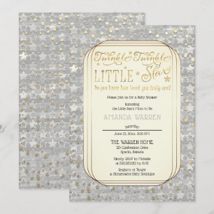 Twinkle Twinkle Little Star Baby shower Kaart