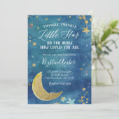 Twinkle Twinkle Little Star Baby shower Kaart (Staand voorkant)
