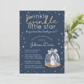 Twinkle Twinkle Little Star Baby shower Kaart (Staand voorkant)
