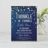 Twinkle Twinkle Little Star Baby shower Kaart (Staand voorkant)