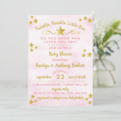 Twinkle Twinkle Little Star Baby shower Kaart (Staand voorkant)