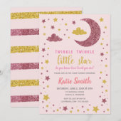 Twinkle Twinkle Little Star Baby shower Kaart (Voorkant / Achterkant)