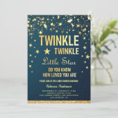 Twinkle Twinkle Little Star Baby shower Kaart (Staand voorkant)