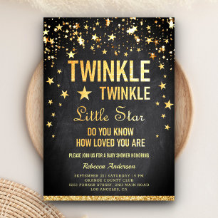Twinkle Twinkle Little Star Baby shower Kaart