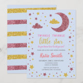 Twinkle Twinkle Little Star Baby shower Kaart (Voorkant / Achterkant)
