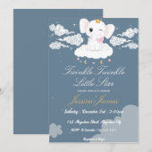 Twinkle Twinkle Little Star Baby Shower Kaart (Voorkant / Achterkant)