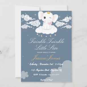 Twinkle Twinkle Little Star Baby shower Kaart