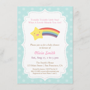 Twinkle Twinkle Little Star Baby shower Kaart
