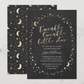 Twinkle twinkle little star Baby shower Kaart (Voorkant / Achterkant)