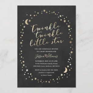 Twinkle twinkle little star Baby shower Kaart