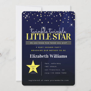 Twinkle Twinkle Little Star Baby Shower Kaart