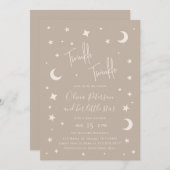 Twinkle Twinkle Little Star Baby Shower Kaart (Voorkant / Achterkant)