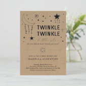 Twinkle Twinkle Little Star Baby shower Kaart (Staand voorkant)
