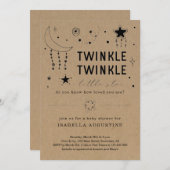 Twinkle Twinkle Little Star Baby shower Kaart (Voorkant / Achterkant)
