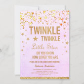 Twinkle Twinkle Little Star Baby Shower Kaart (Voorkant)