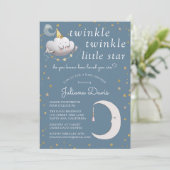 Twinkle Twinkle Little Star Baby shower Kaart (Staand voorkant)