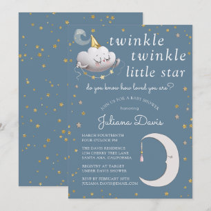 Twinkle Twinkle Little Star Baby shower Kaart