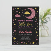 Twinkle Twinkle Little Star Baby Shower Kaart (Staand voorkant)