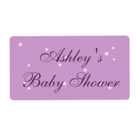 Twinkle Twinkle Little Star baby shower Label (Voorkant)