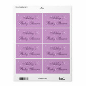 Twinkle Twinkle Little Star baby shower Label (Full Sheet)