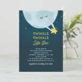 Twinkle Twinkle Little Star Baby shower | Maan Kaart (Staand voorkant)