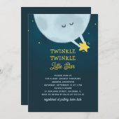 Twinkle Twinkle Little Star Baby shower | Maan Kaart (Voorkant / Achterkant)