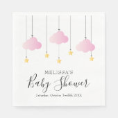 Twinkle Twinkle Little Star Baby shower Meisje Roz Servet (Voorkant)
