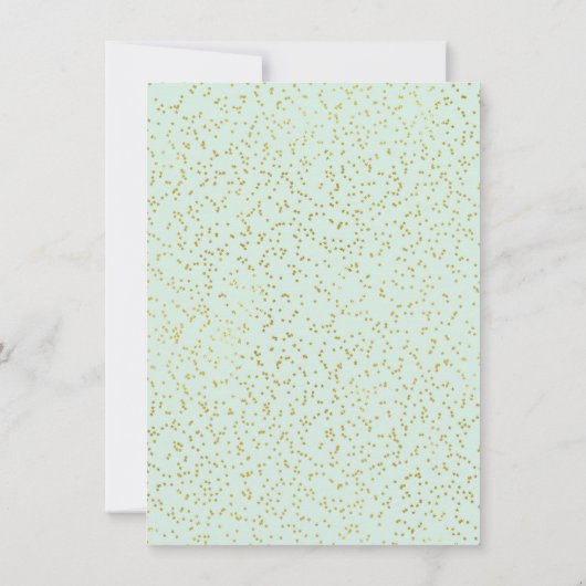 Twinkle Twinkle Little Star Baby shower Mint Gold Kaart (Achterkant)