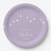 Twinkle Twinkle Little Star Baby shower Papieren Bordje (Voorkant)