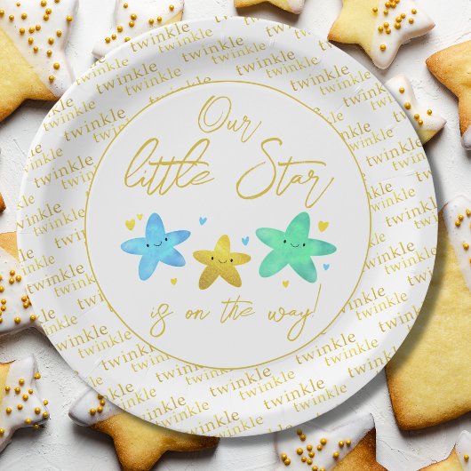 Twinkle Twinkle Little Star Baby shower Papieren Bordje