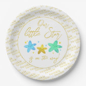Twinkle Twinkle Little Star Baby shower Papieren Bordje (Voorkant)