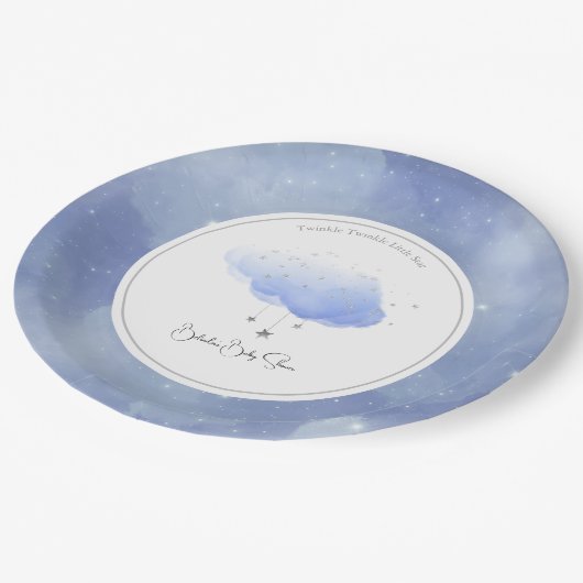 Twinkle Twinkle Little Star Baby shower Papieren Bordje (Gekanteld)