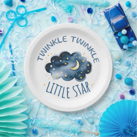 Twinkle Twinkle Little Star Baby shower Papieren Bordje (Feest)