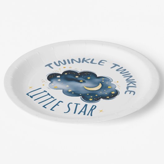 Twinkle Twinkle Little Star Baby shower Papieren Bordje (Gekanteld)
