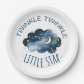 Twinkle Twinkle Little Star Baby shower Papieren Bordje (Voorkant)