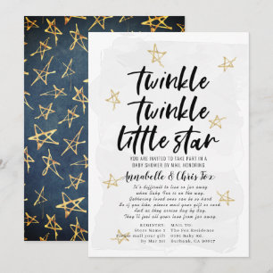 Twinkle Twinkle Little Star Baby Shower per post Kaart